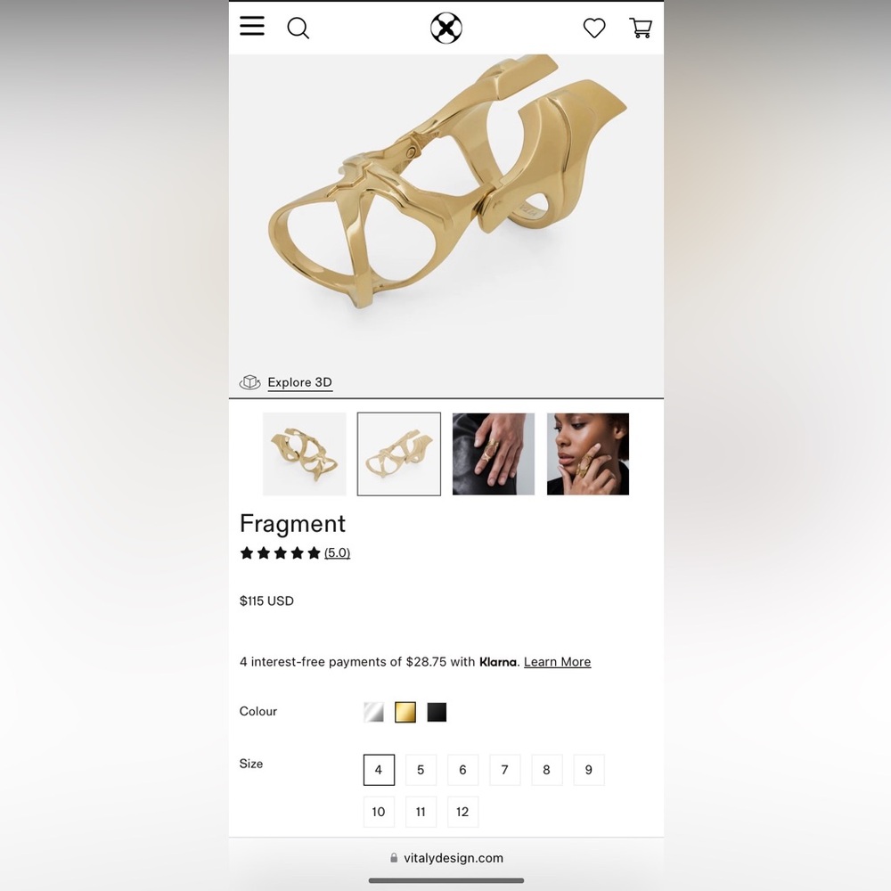 Vitaly Design fragment ring